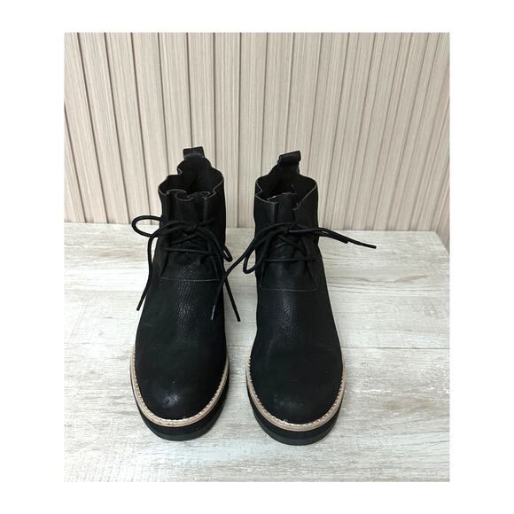 EILEEN FISHER Capa Wedge Chukka Boot In Black Sz 8 Brand New - Picture 3 of 14